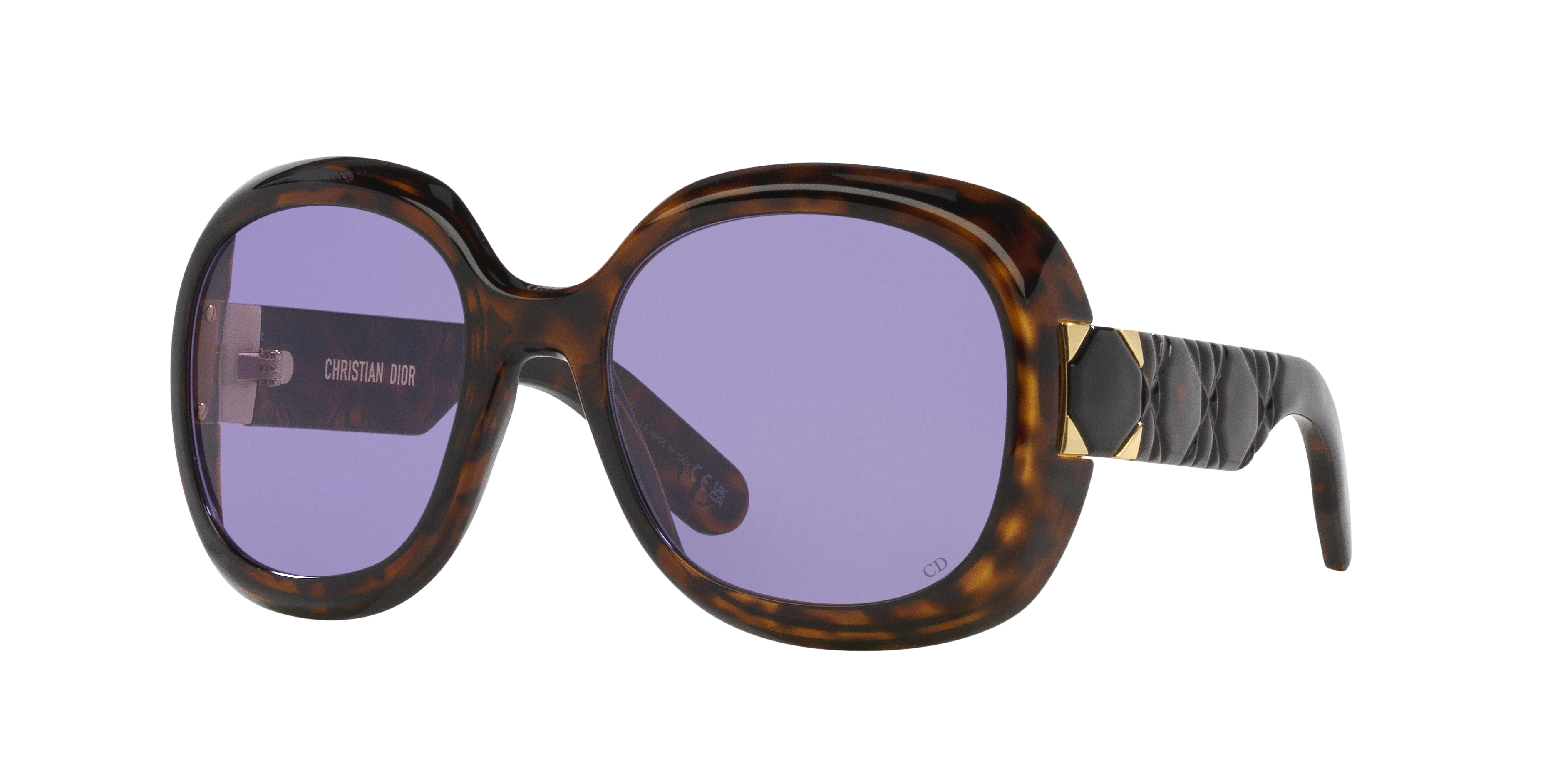 DIOR Lady 9522 R2I XL (58 - 21) with Violet lenses and Tortoise