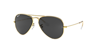 Ray-Ban Aviator Classic XL (58 - 14) with Black lenses and Gold