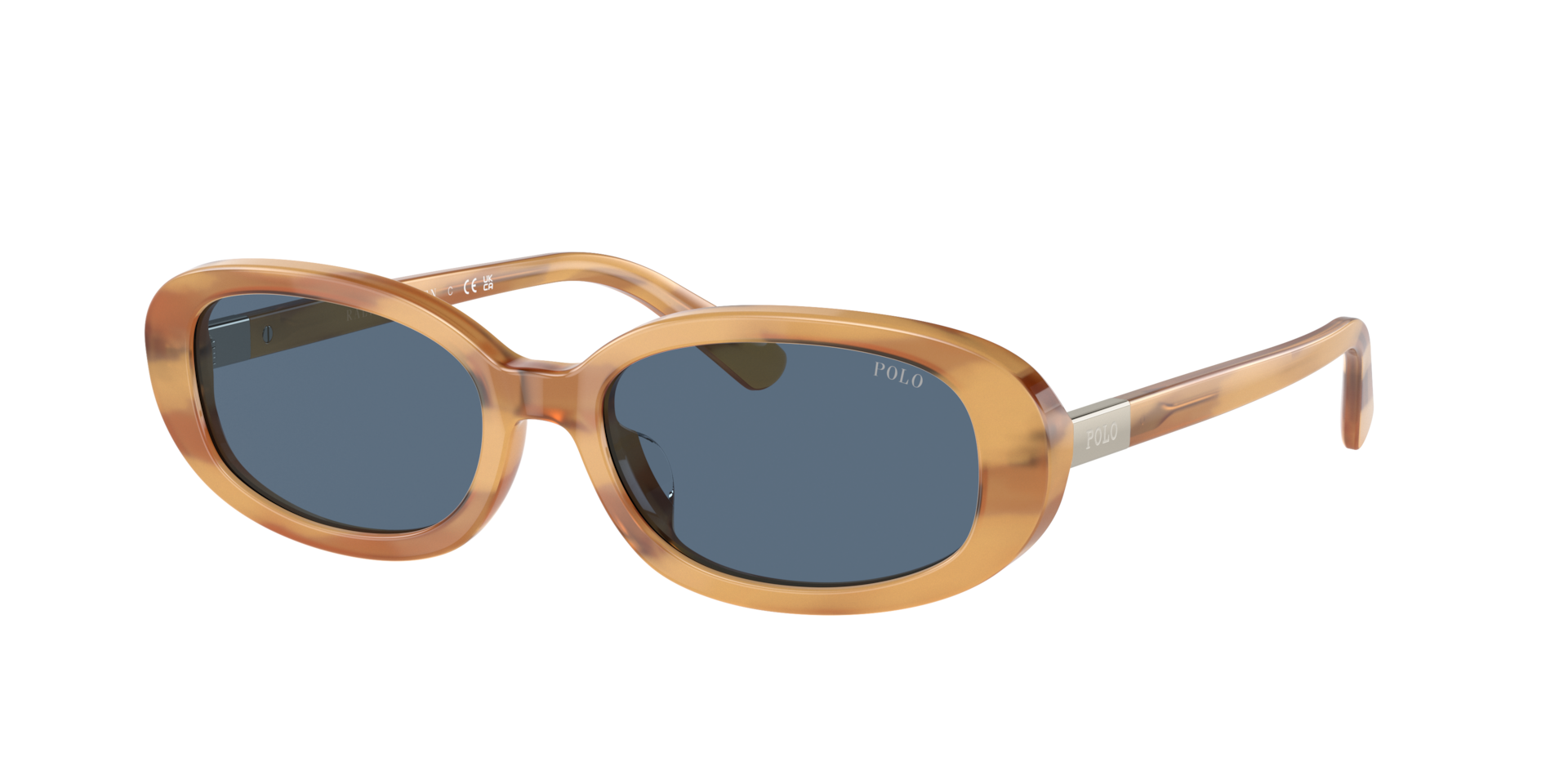 Polo Ralph Lauren Femme Sunglass PH4198U - Couleur du Monture: Shiny Light Honey Havana, Couleur de Lentille: Bleu