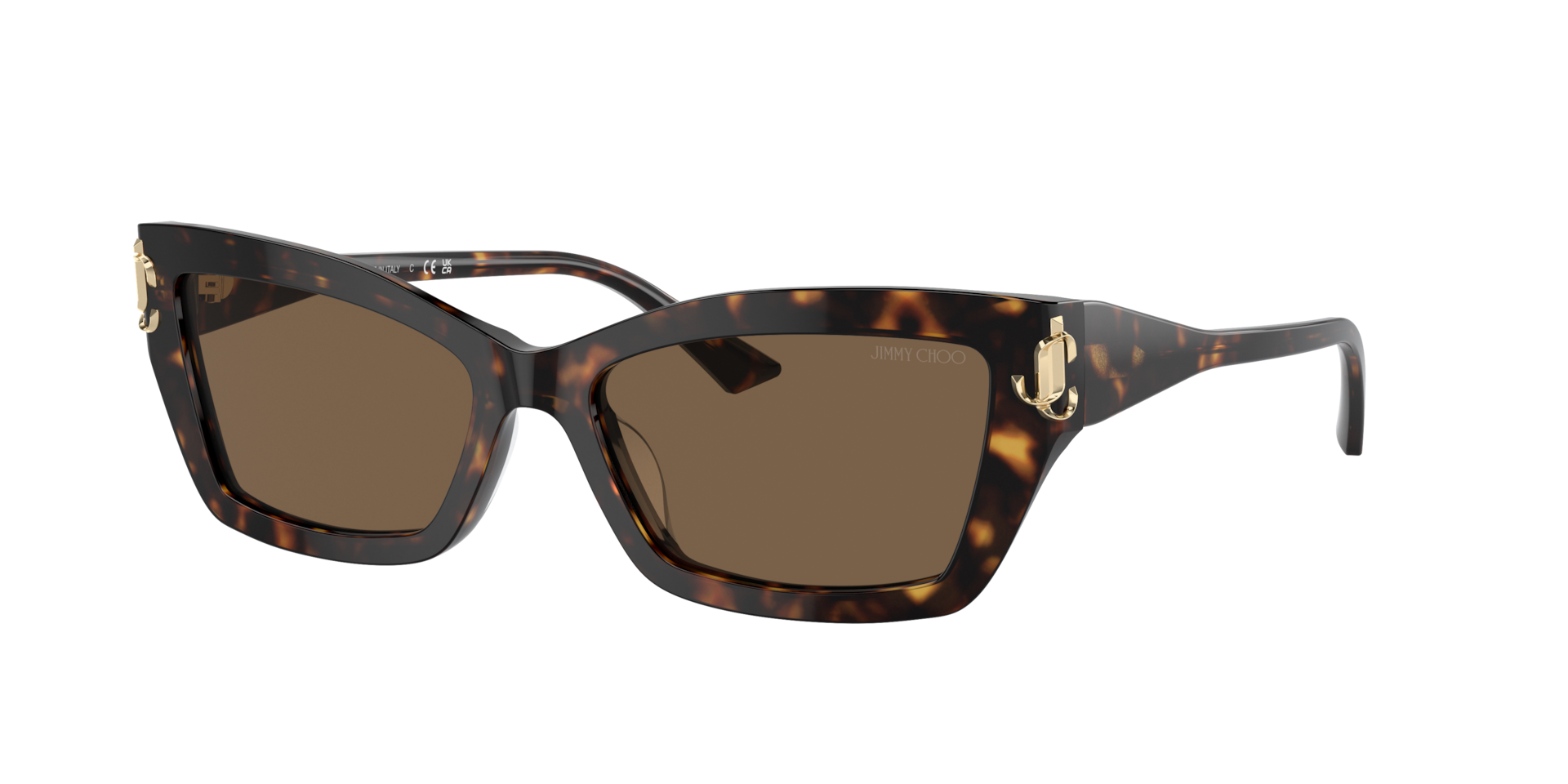 Jimmy Choo Frau Sunglass JC5011U - Rahmenfarbe: Havana, Linsenfarbe: Dunkelbraun