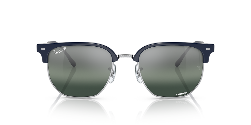 Ray-Ban New Clubmaster Polarized+ Lenses XL (53 - 20) with Blue