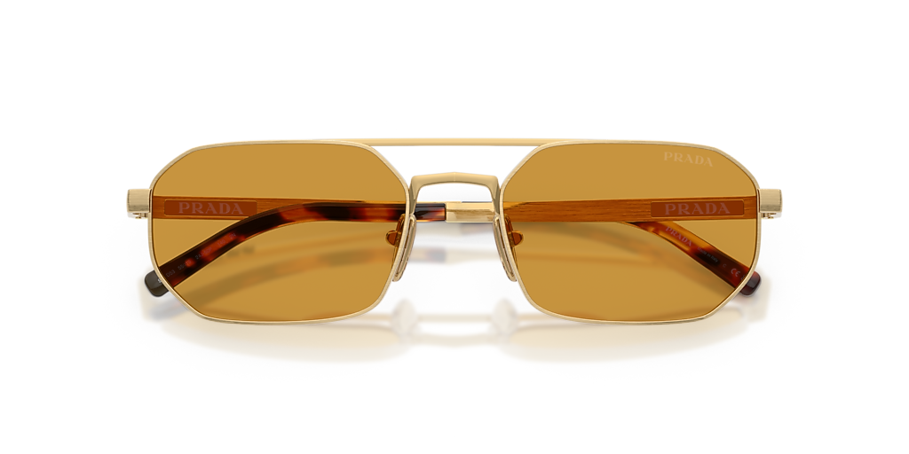 Prada PR D53S L (55 - 19) with Brown lenses and Gold frame