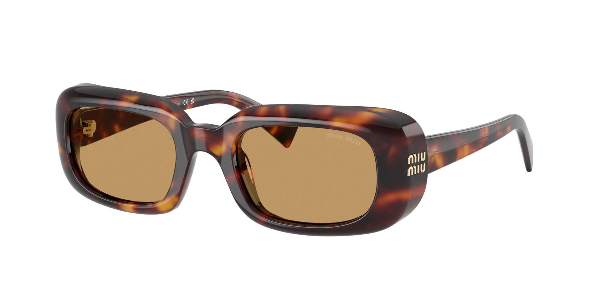 Miu Miu Woman Sunglass MU B13S - Frame color: Havana, Lens color: Brown