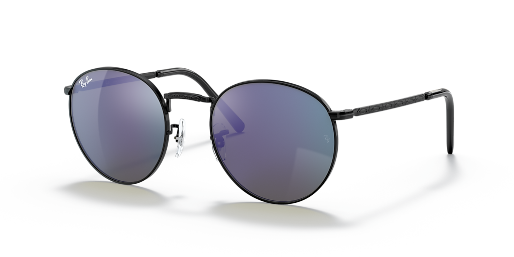 Ray-Ban New Round XS (50 - 21) with Blue lenses and Black frame