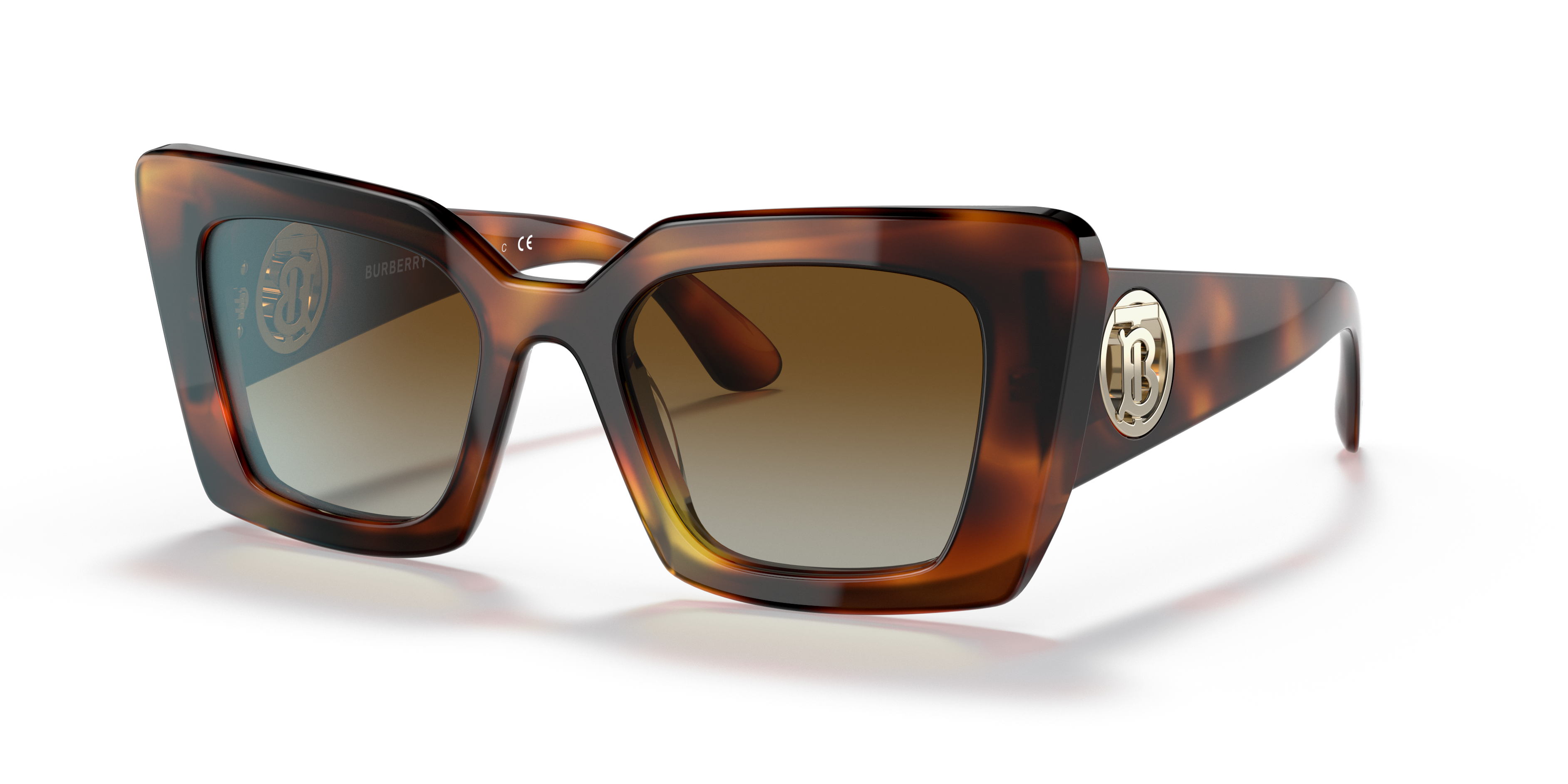 Burberry Daisy XS (51 - 20) com Lentes Marrom e Armação Tartaruga