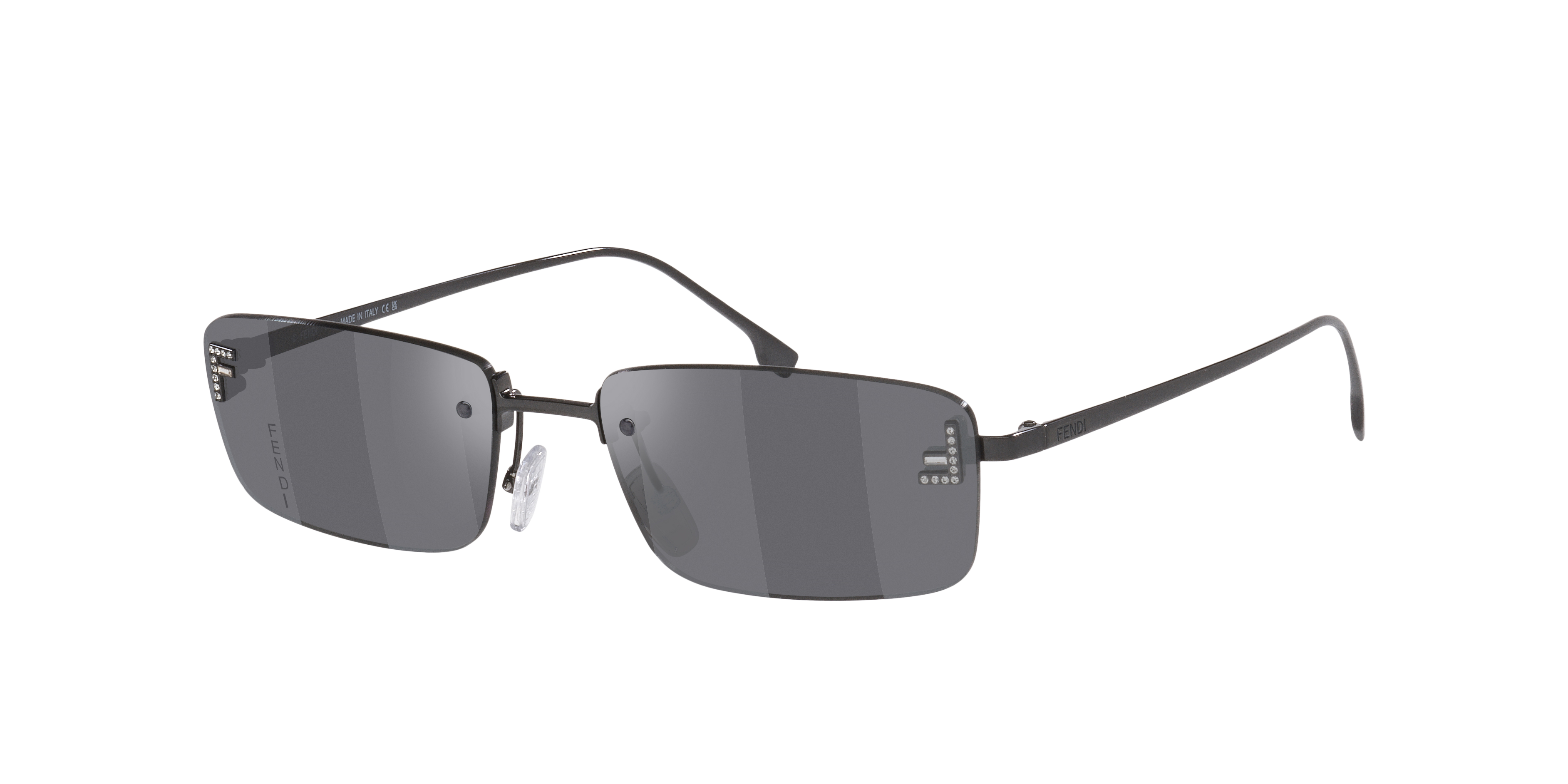 Fendi Woman Sunglass Fendi First Crystal FE4172US -  Frame color: Silver, Lens color: Grey Mirror