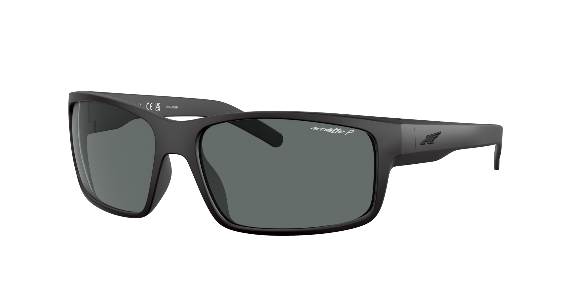 Arnette Unisex Sunglass Fastball - Rahmenfarbe: Rubber Black, Linsenfarbe: Polarized Dunkelgrau