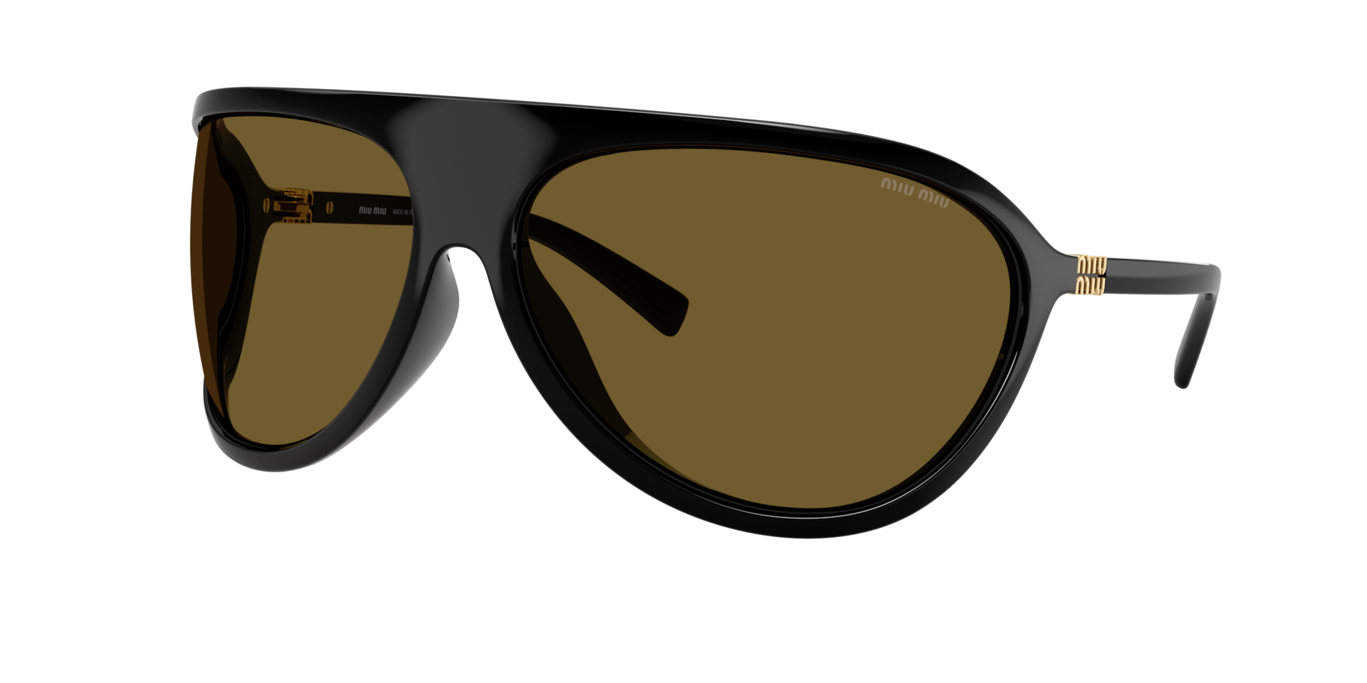 Miu Miu Femme Sunglass MU A01S - Couleur du Monture Noir Couleur de Lentille Marron fonc 287 €