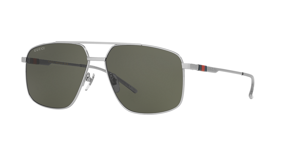 Gucci GG1676S XL (60 - 14) with Grey lenses and Silver frame