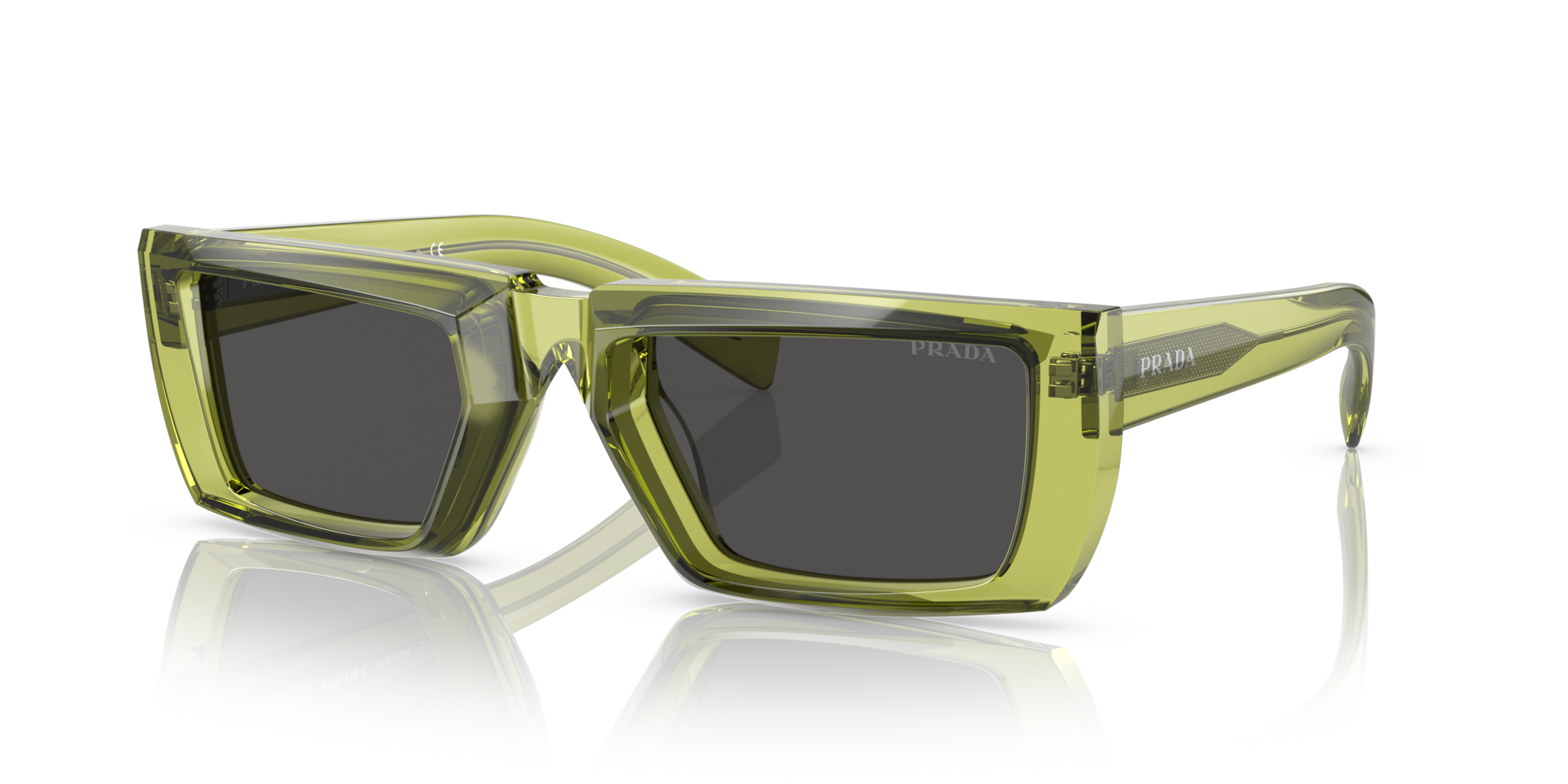Prada PR 24YS Runway L (55 - 21) with Grey lenses and Green frame 