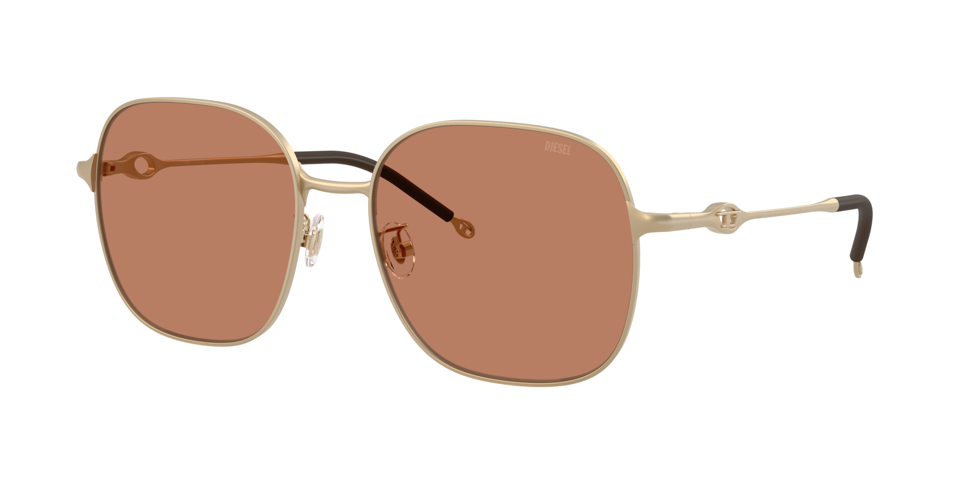 Diesel Woman Sunglass DL1010D -  Frame color: Matte Gold, Lens color: Brown