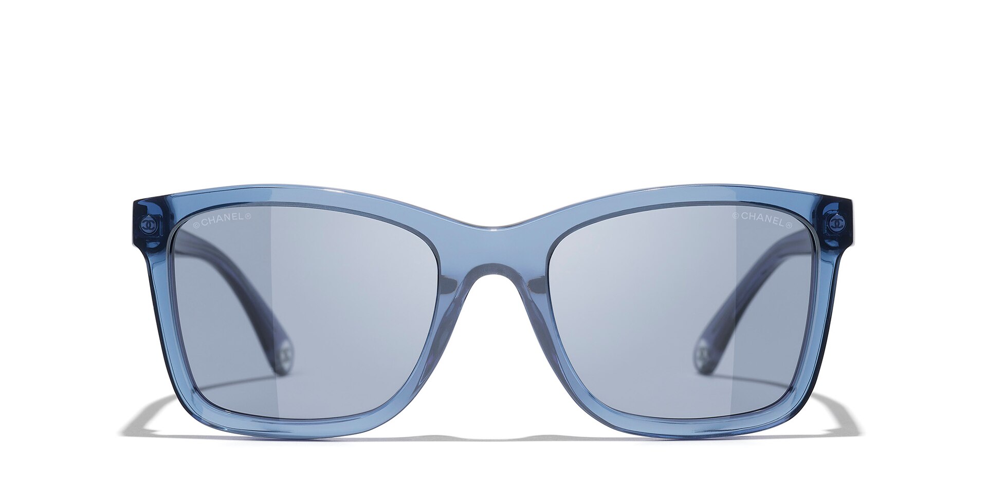 Chanel Rectangle Sunglasses CH5551U S (53 - 20) with Blue lenses
