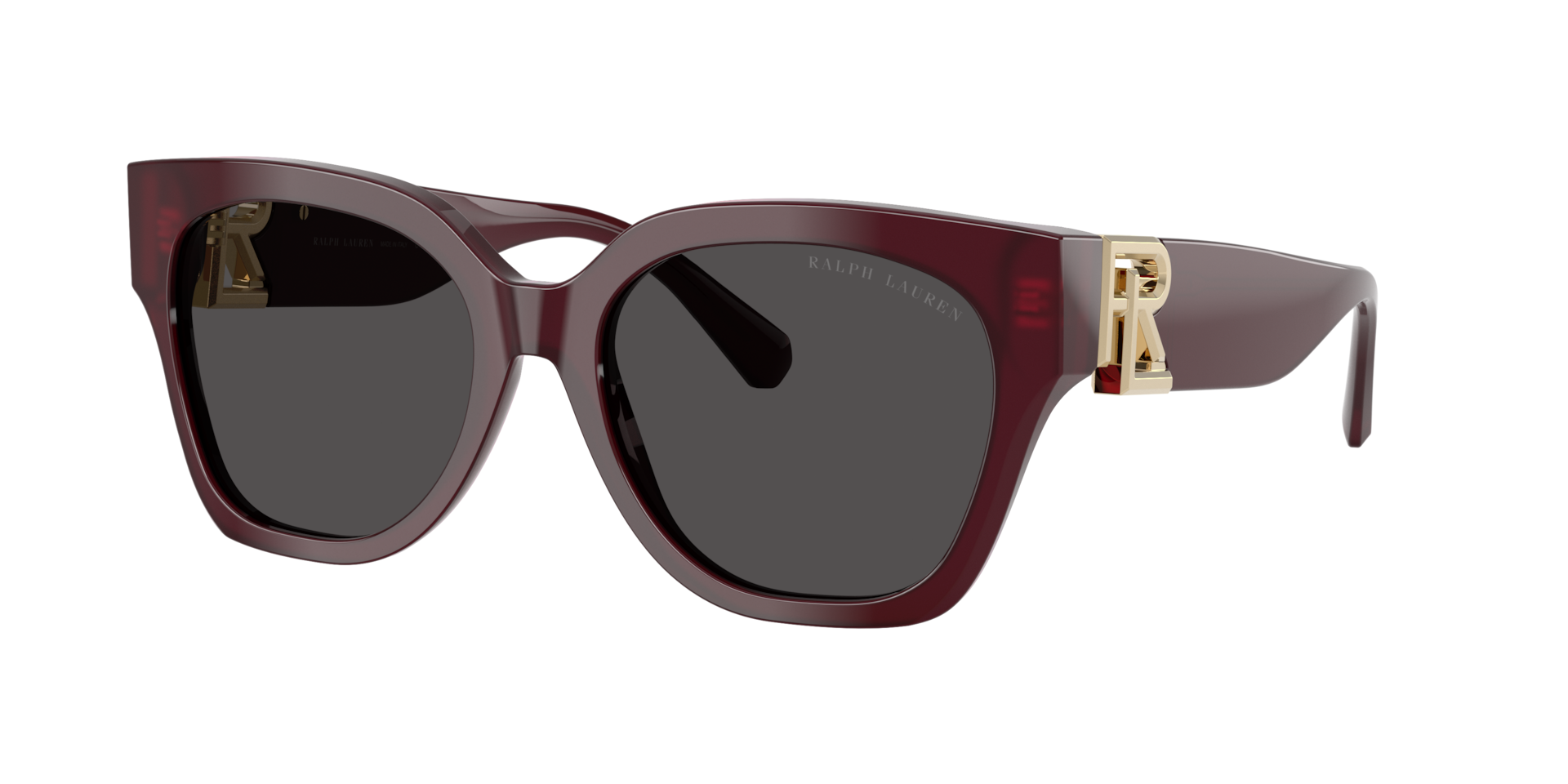 Ralph Lauren Woman Sunglass The Overszed Ricky -  Frame color: Solid Bordeaux, Lens color: Dark Grey