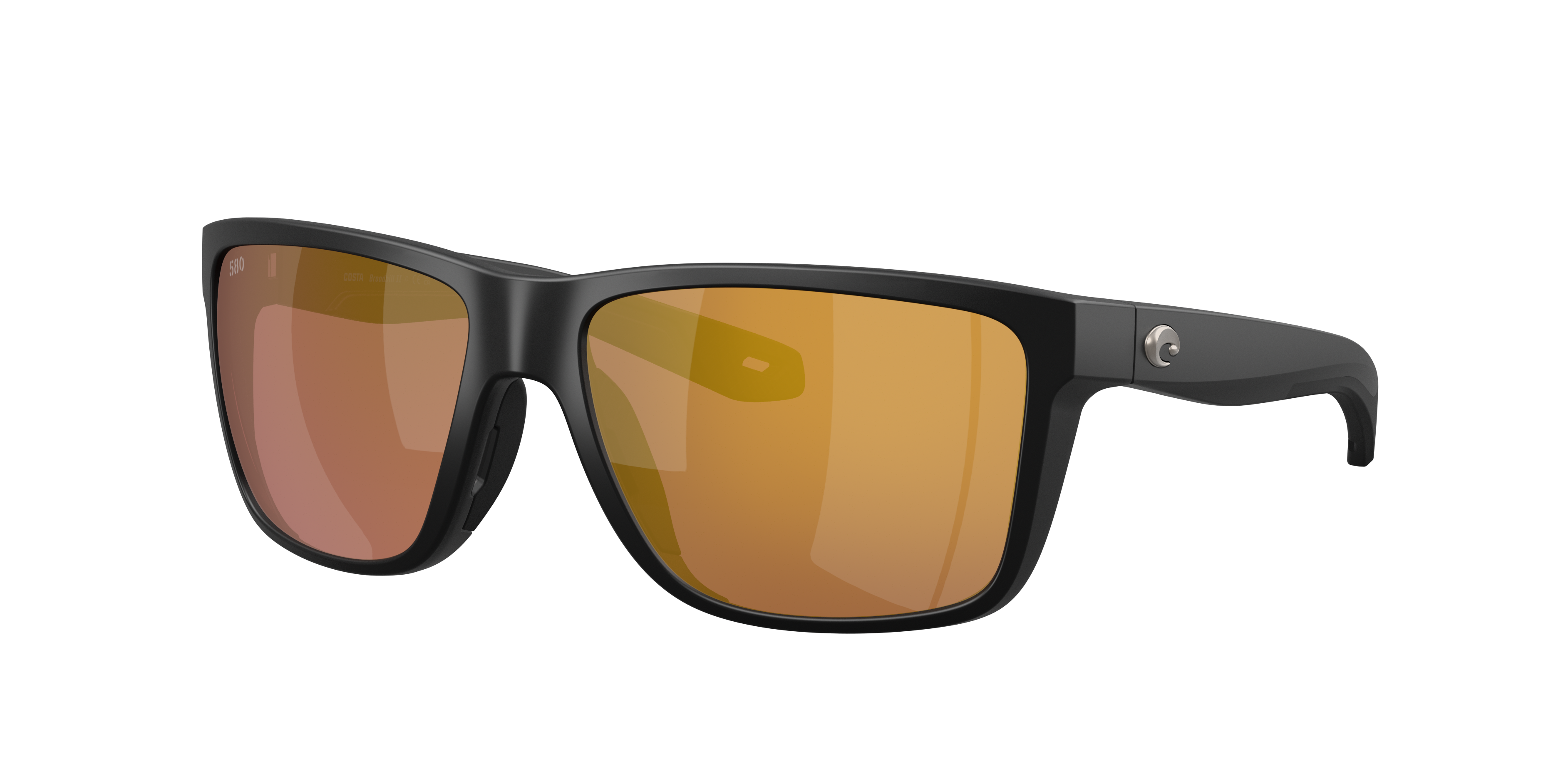 Costa Man Sunglass Broadbill II -  Frame color: Matte Black, Lens color: Gold Mirror