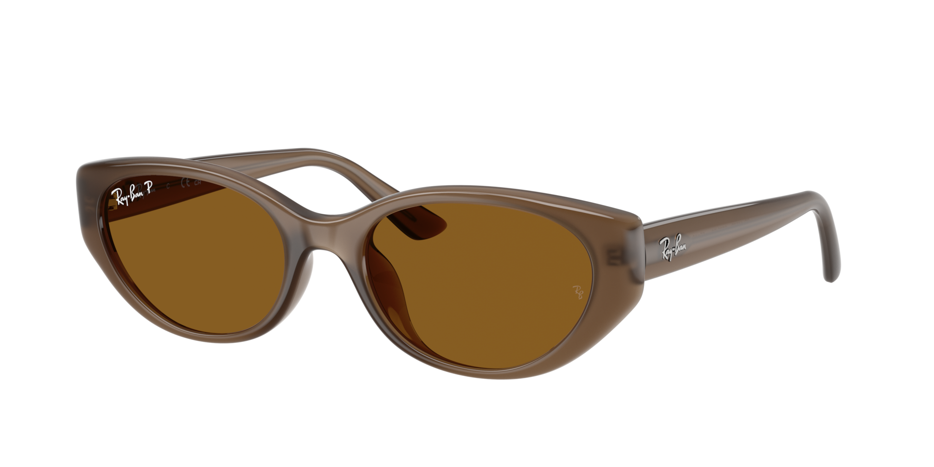 Ray-Ban Unisex Sunglass RB4457D Bio-Based - Couleur du Monture: Transparent Marron, Couleur de Lentille: Marron foncé Polarisé