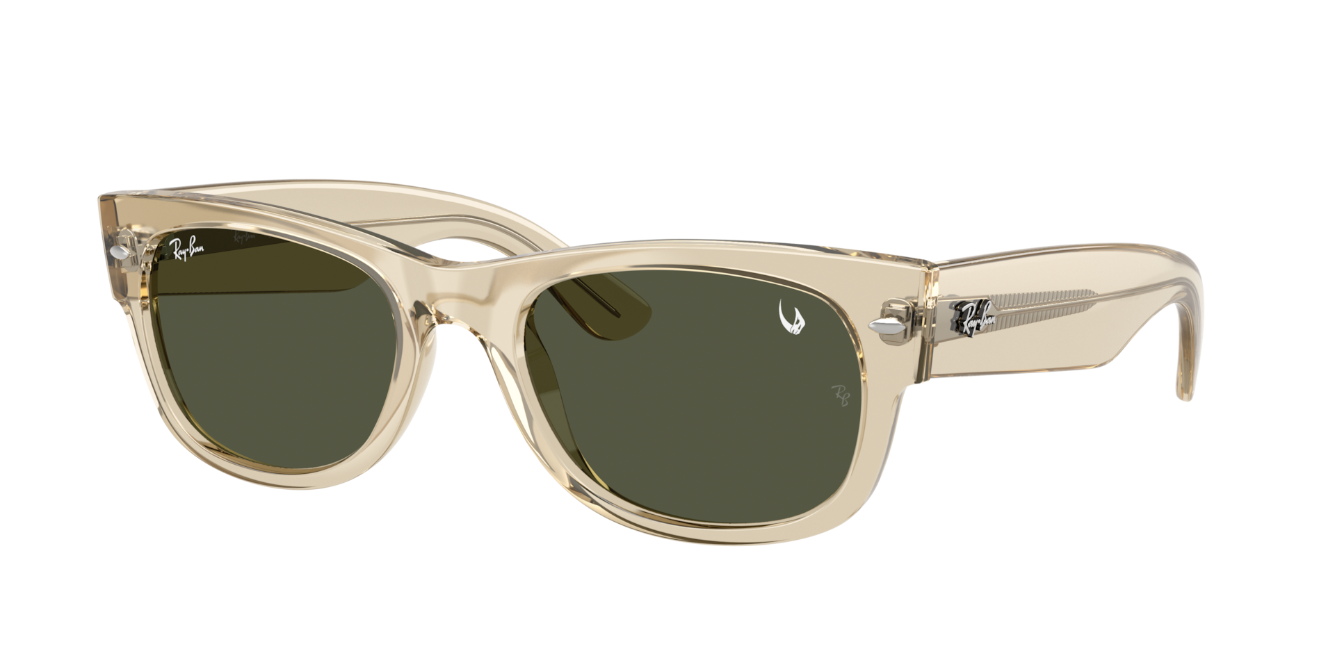 Ray-Ban Unisex Sunglass Ray-Ban Star Wars™ – Grogu Mega Wayfarer II -  Framekleur: Beige, Lenskleur: Groen