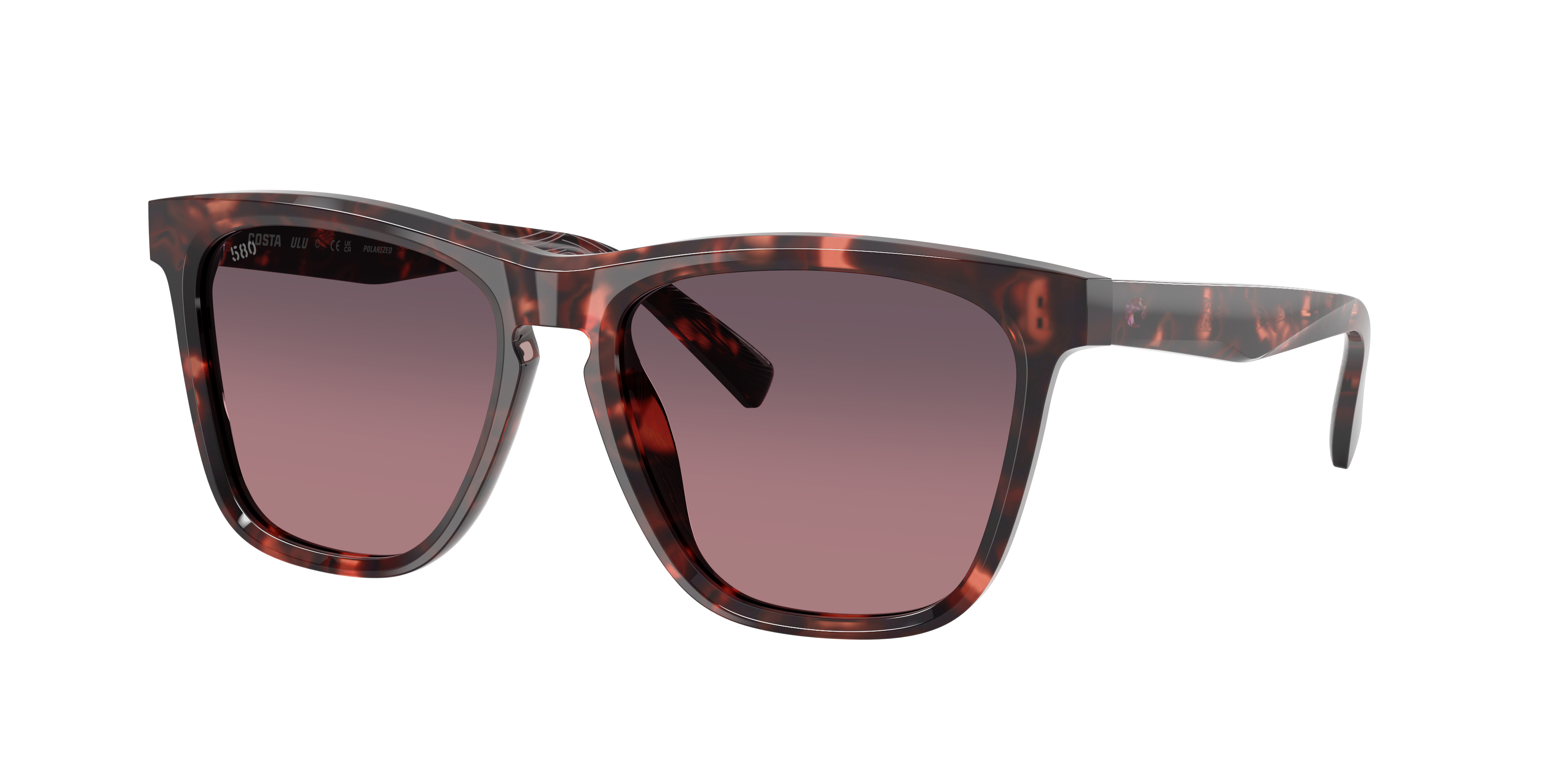 Costa Unisex Sunglass Ulu -  Frame color: Sunset Tortoise, Lens color: Rose Gradient