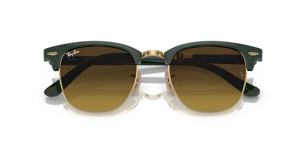 Ray-Ban Clubmaster Folding L (51 - 21) with Brown lenses and Green