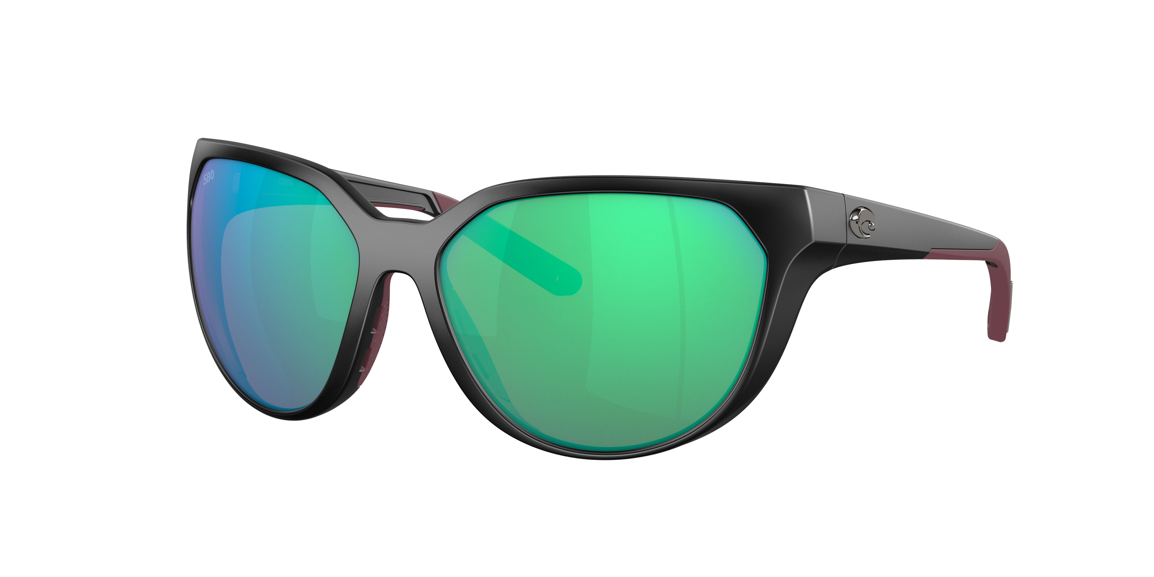 Costa Woman Sunglass Mayfly -  Frame color: Matte Black, Lens color: Green Mirror