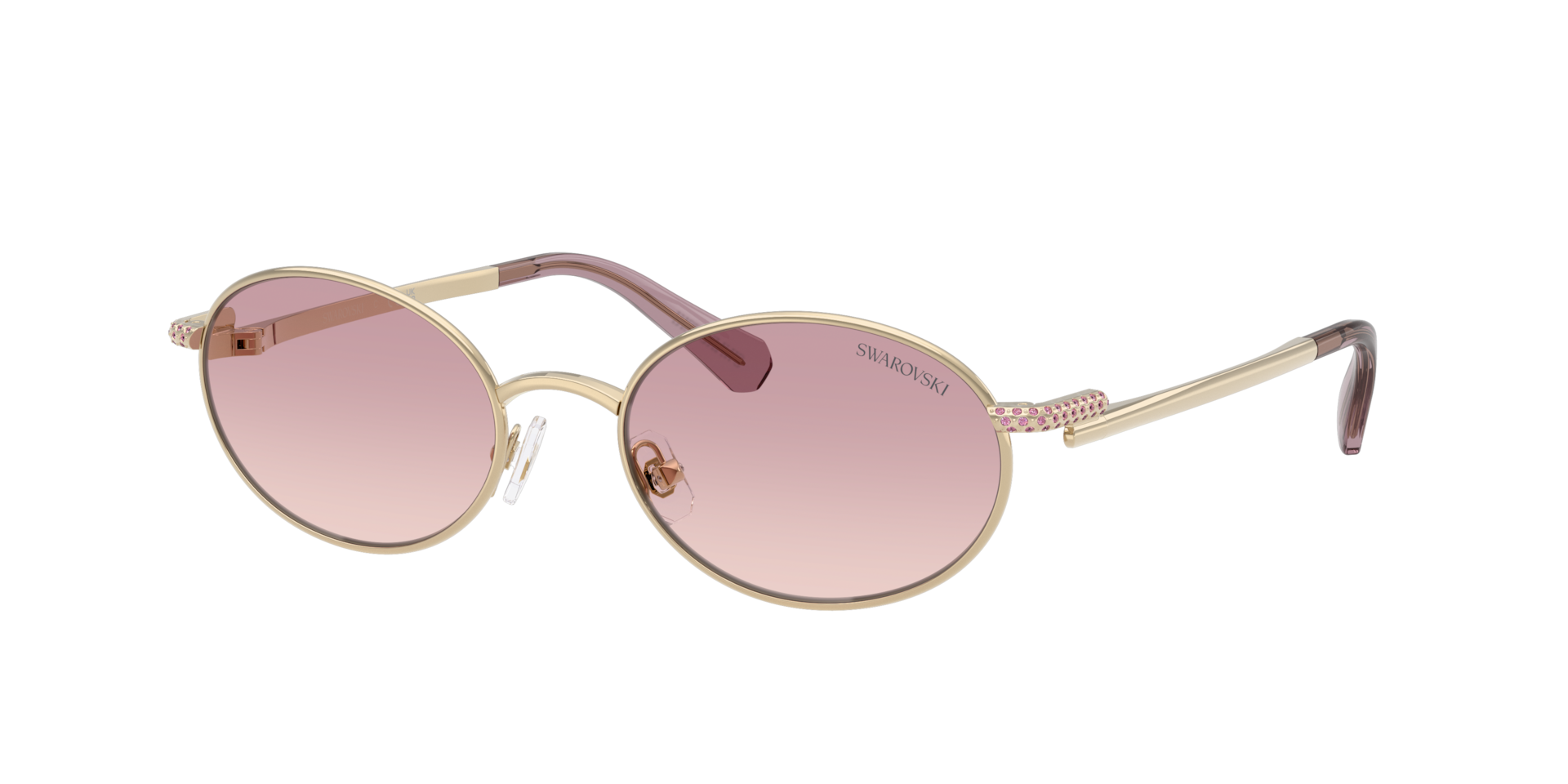 Swarovski Woman Sunglass SK7033 -  Frame color: Pale Gold, Lens color: Brown Gradient Violet