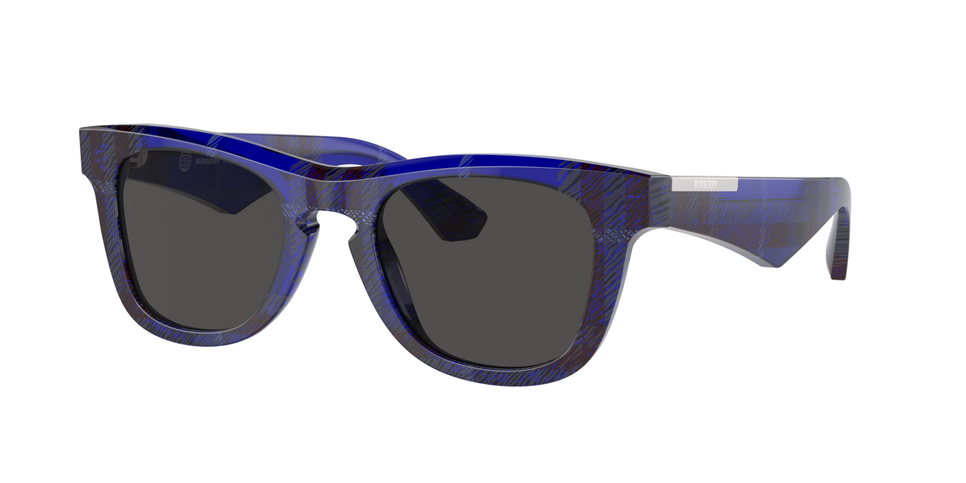 Burberry Man Sunglass BE4426 -  Frame color: Check Blue, Lens color: Dark Grey