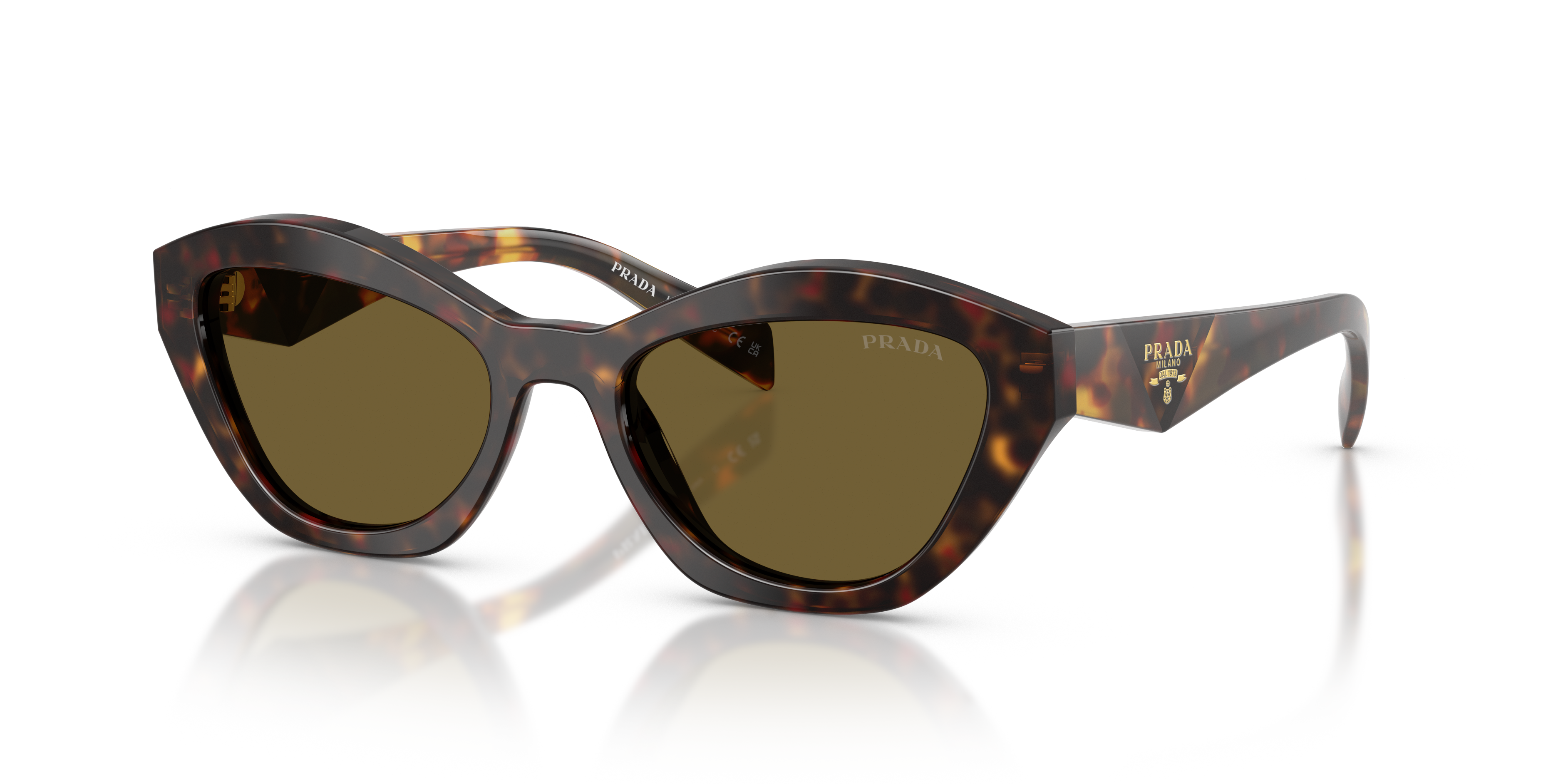 Prada PR A02S S (52 - 19) with Brown lenses and Tortoise frame
