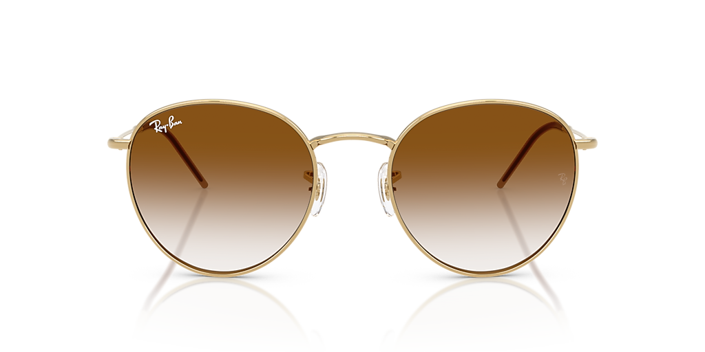 Ray-Ban Round Reverse XL (55 - 21) with Brown lenses and Gold