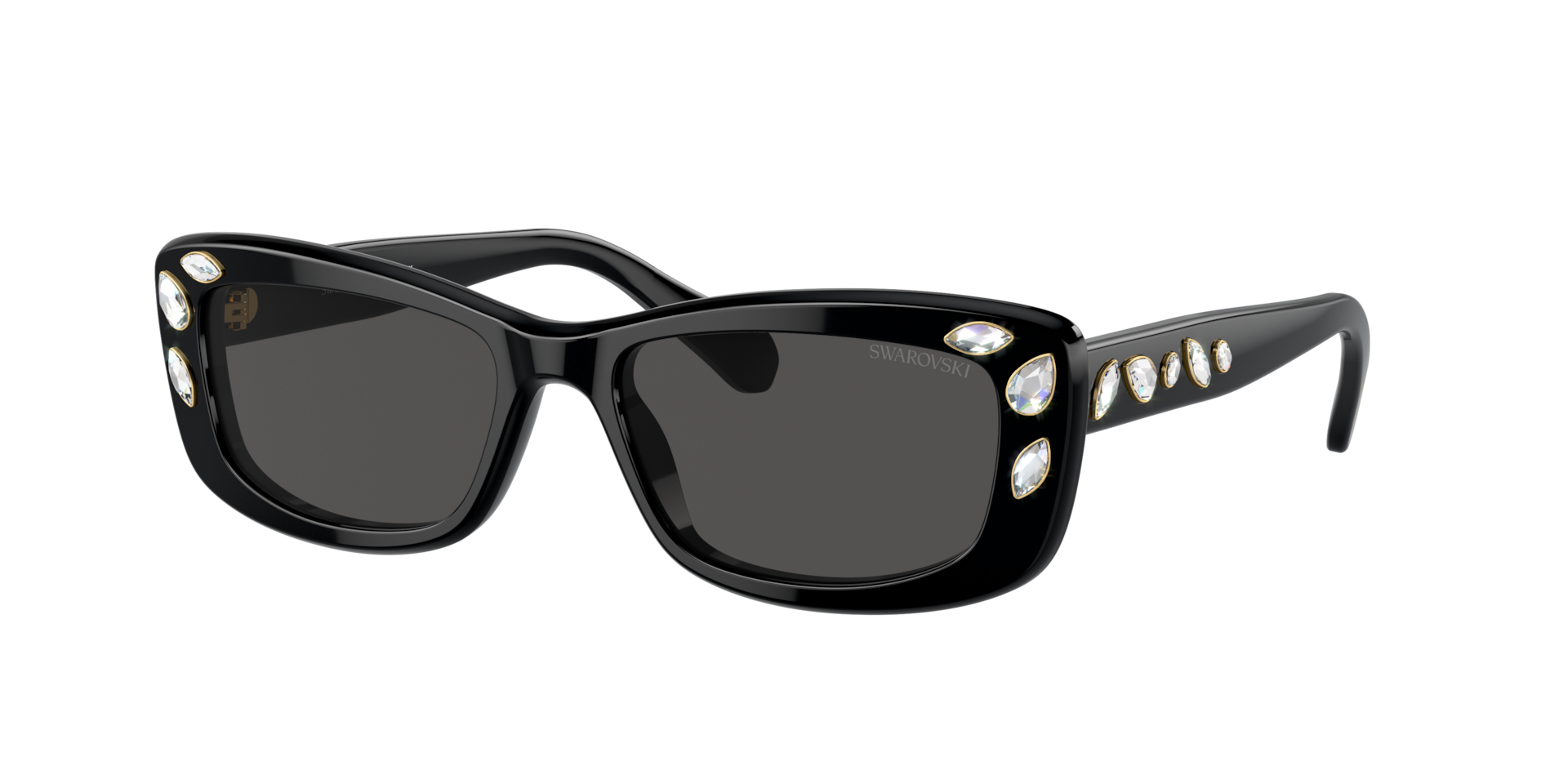 Swarovski Woman Sunglass SK6008 -  Frame color: Black, Lens color: Dark Grey