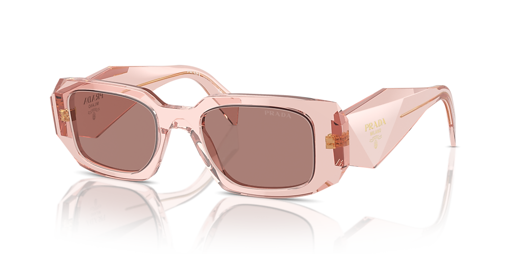 Prada PR 17WS S (49 - 20) with Brown lenses and Pink frame