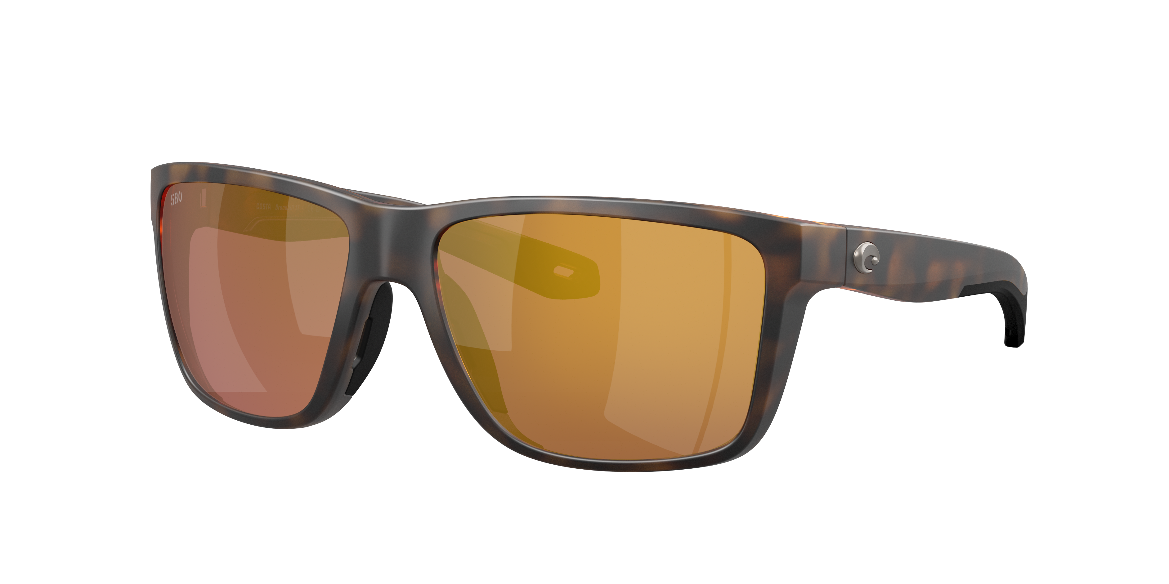 Costa Man Sunglass Broadbill II -  Frame color: Matte Tortoise, Lens color: Gold Mirror
