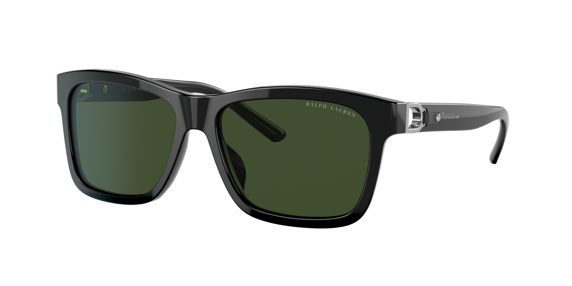 Ralph Lauren Homme Sunglass RL8203QU - Couleur du Monture Noir brillant Couleur de Lentille Vert fonc 190 €