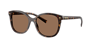 PRADA プラダ サングラス PR B15S オーバル べっ甲色 ケース付き Prada