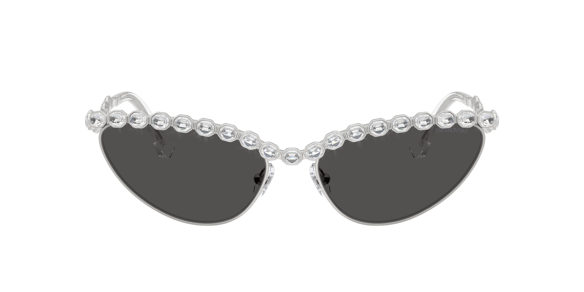 Swarovski SK7030 XL (59 - 17) com Lentes Cinza e Armação Prata