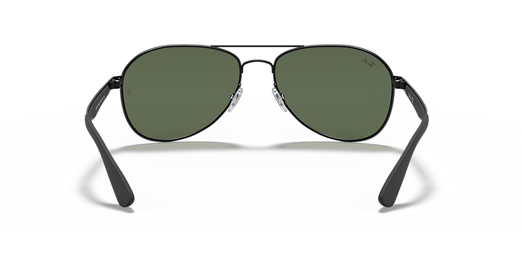 Rey Ray-Ban RB3549 M (58 - 16) with Green lenses and Black frame