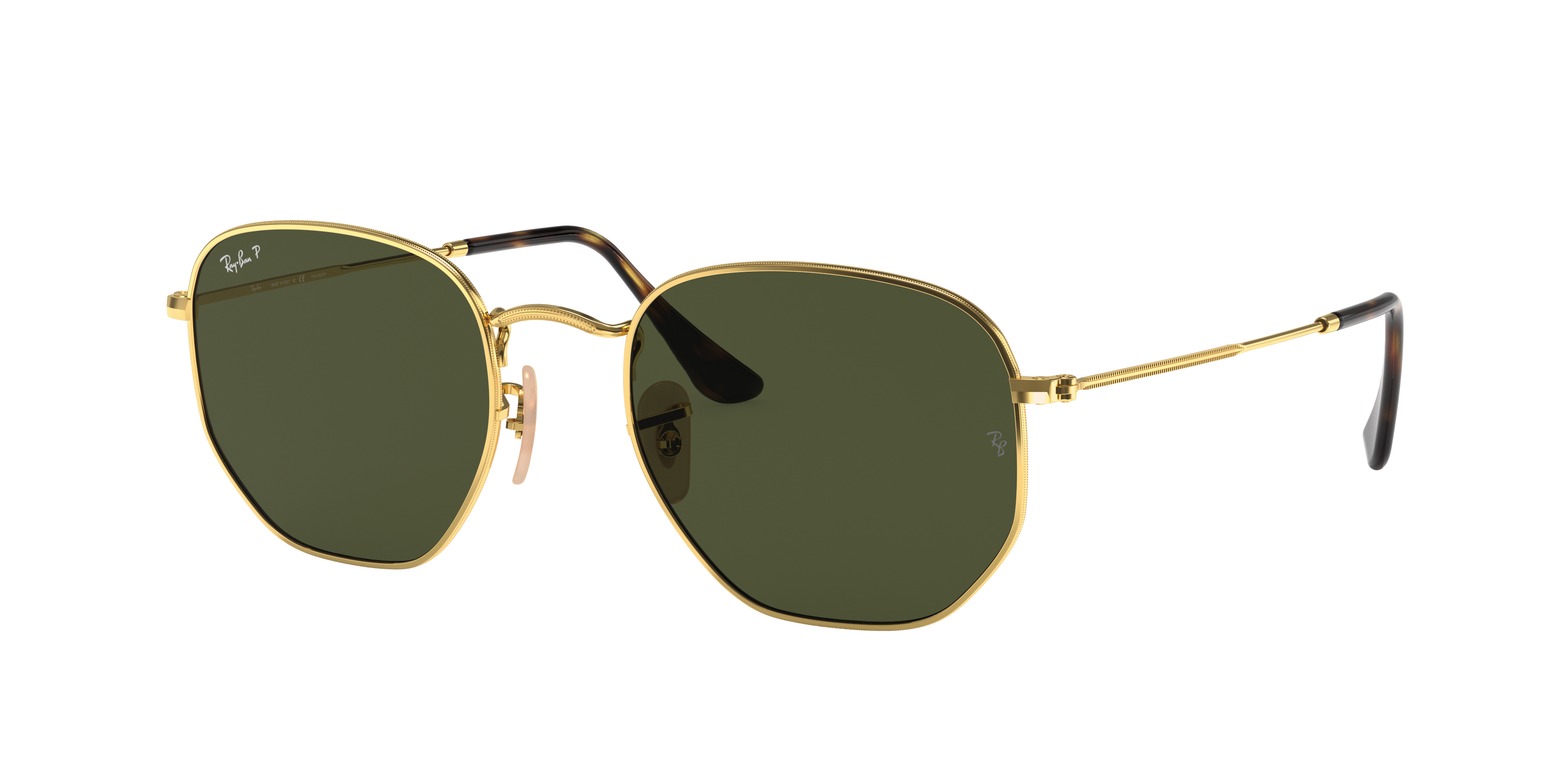 Ray-Ban Hexagonal Flat Lenses M (51 - 21) with Green lenses and