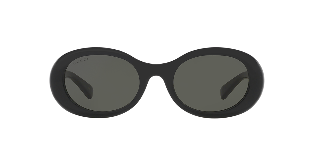 Gucci GG1587S M (52 - 22) com Lentes Cinza e Armação Preto
