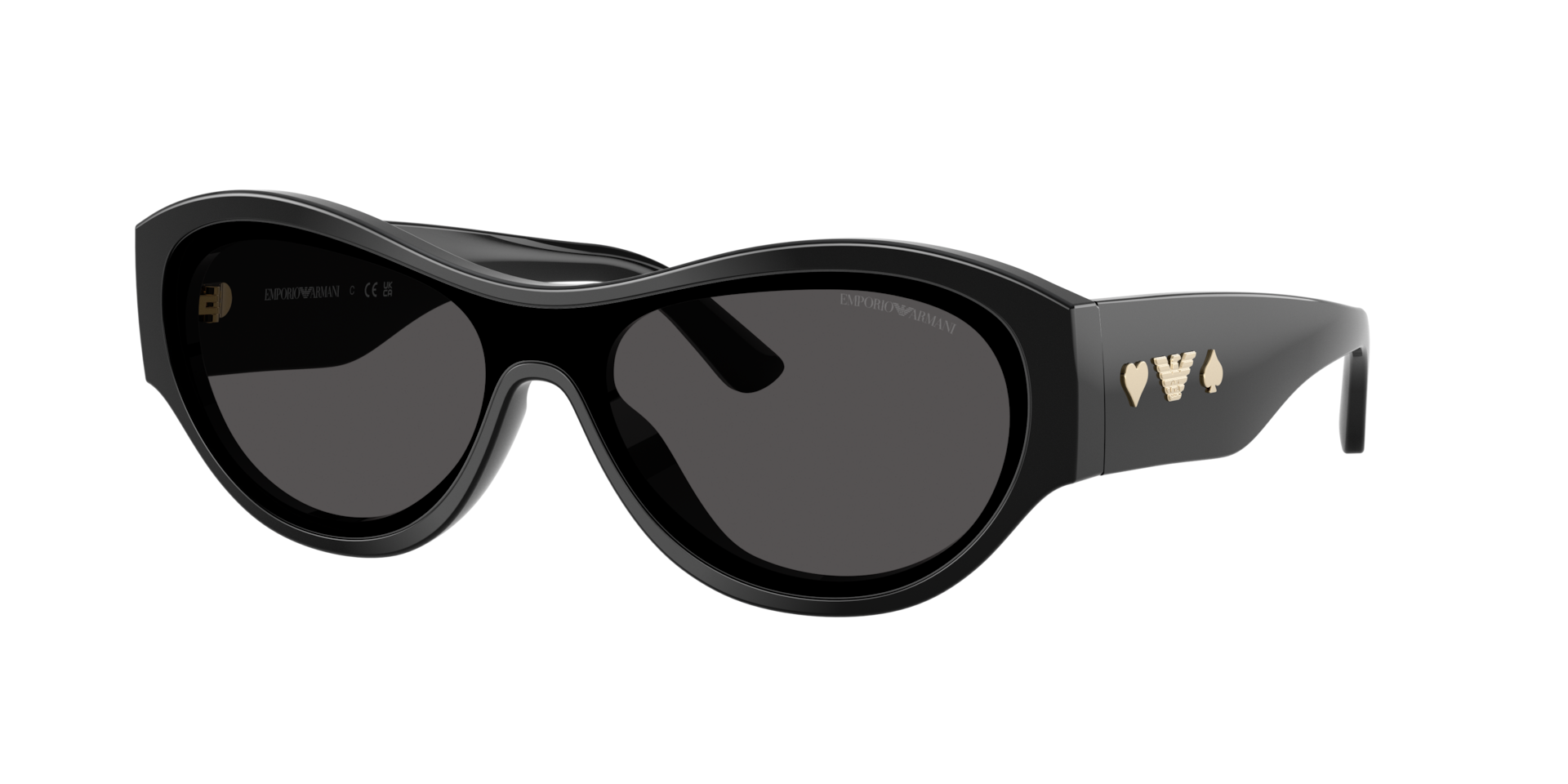 Emporio Armani Grey Woman Ea4265u 501787 Sunglasses Acetate Black Geometric Normal - Image 4