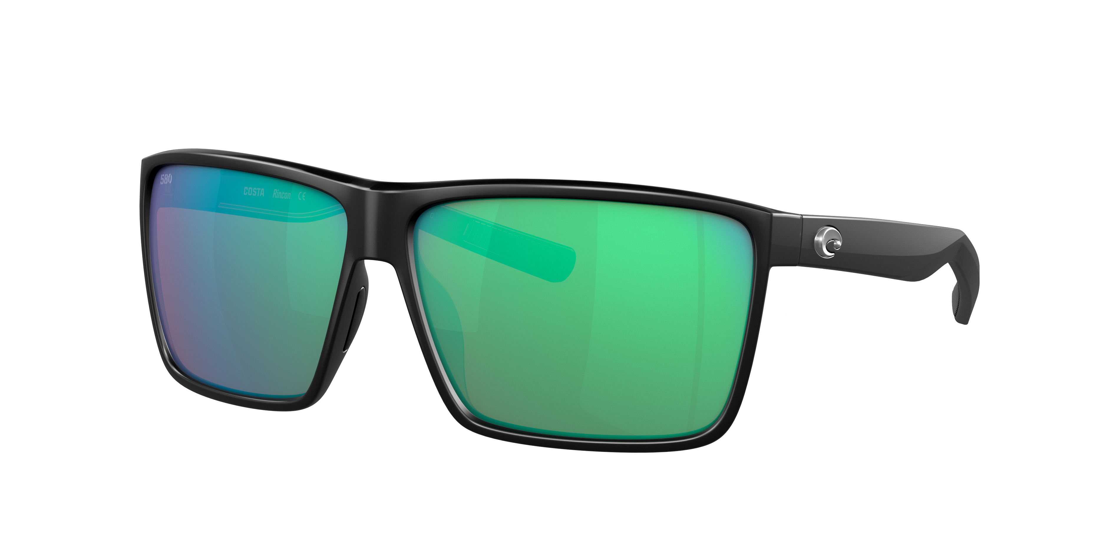 Costa Man Sunglass Rincon -  Frame color: Black, Lens color: Green Mirror