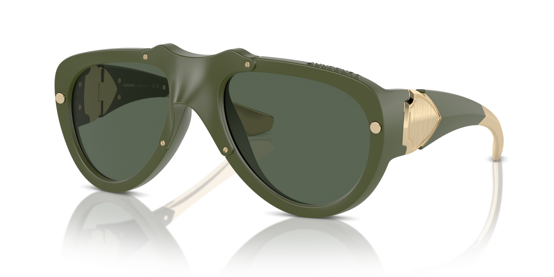 Burberry BE4433U XXL (57 - 20) with Green lenses and Green frame