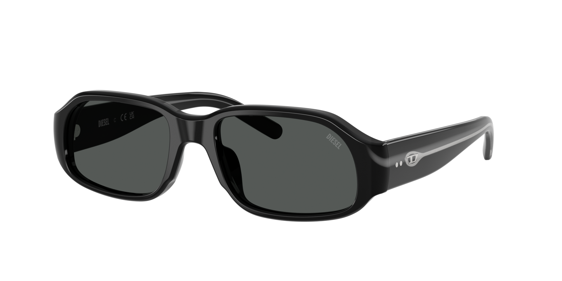 Diesel Unisex Sunglass DL2009F -  Frame color: Solid Black, Lens color: Solid Black