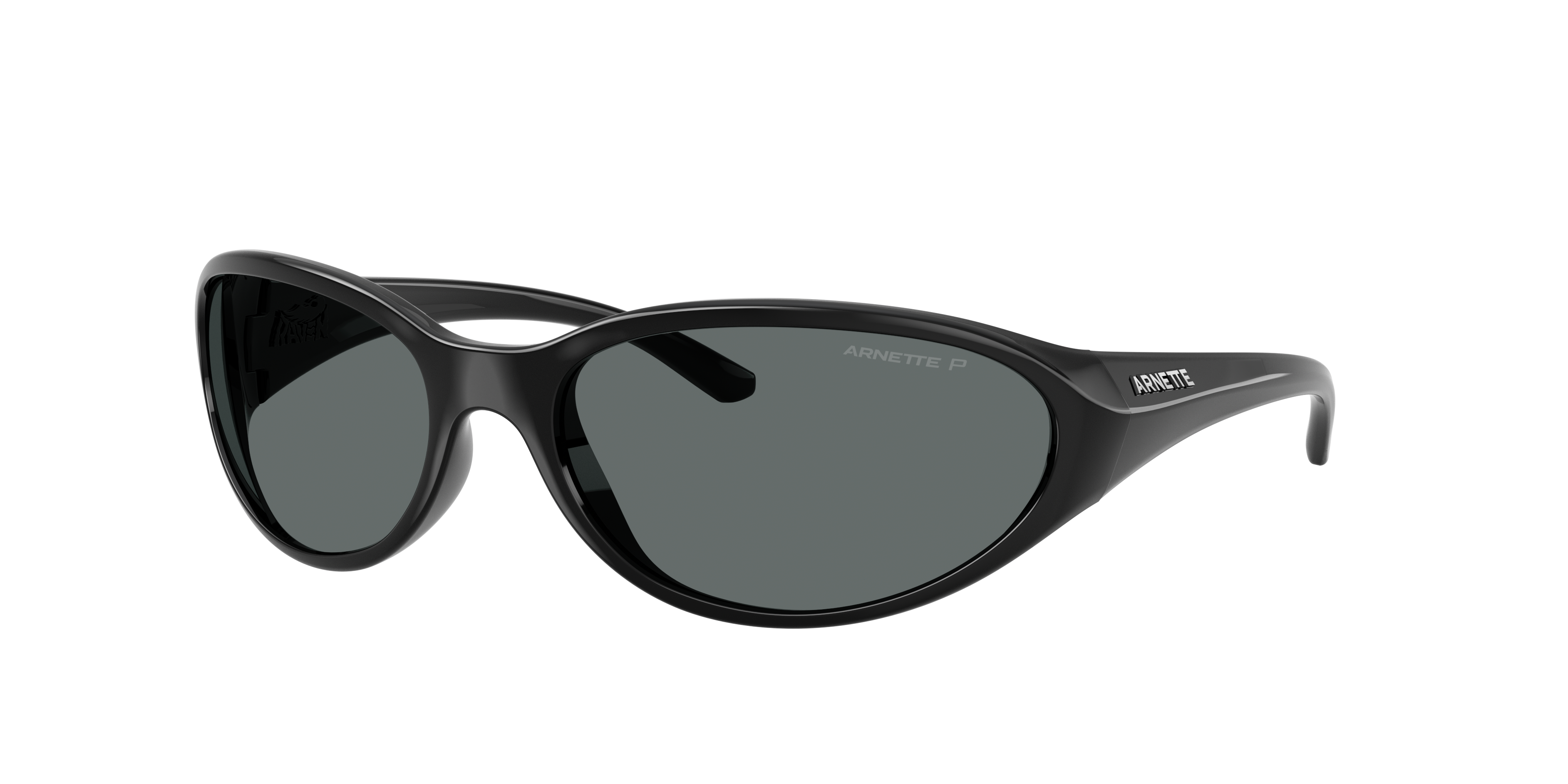 Arnette Man Sunglass Raven -  Frame color: Recycled Black, Lens color: Grey Polarized