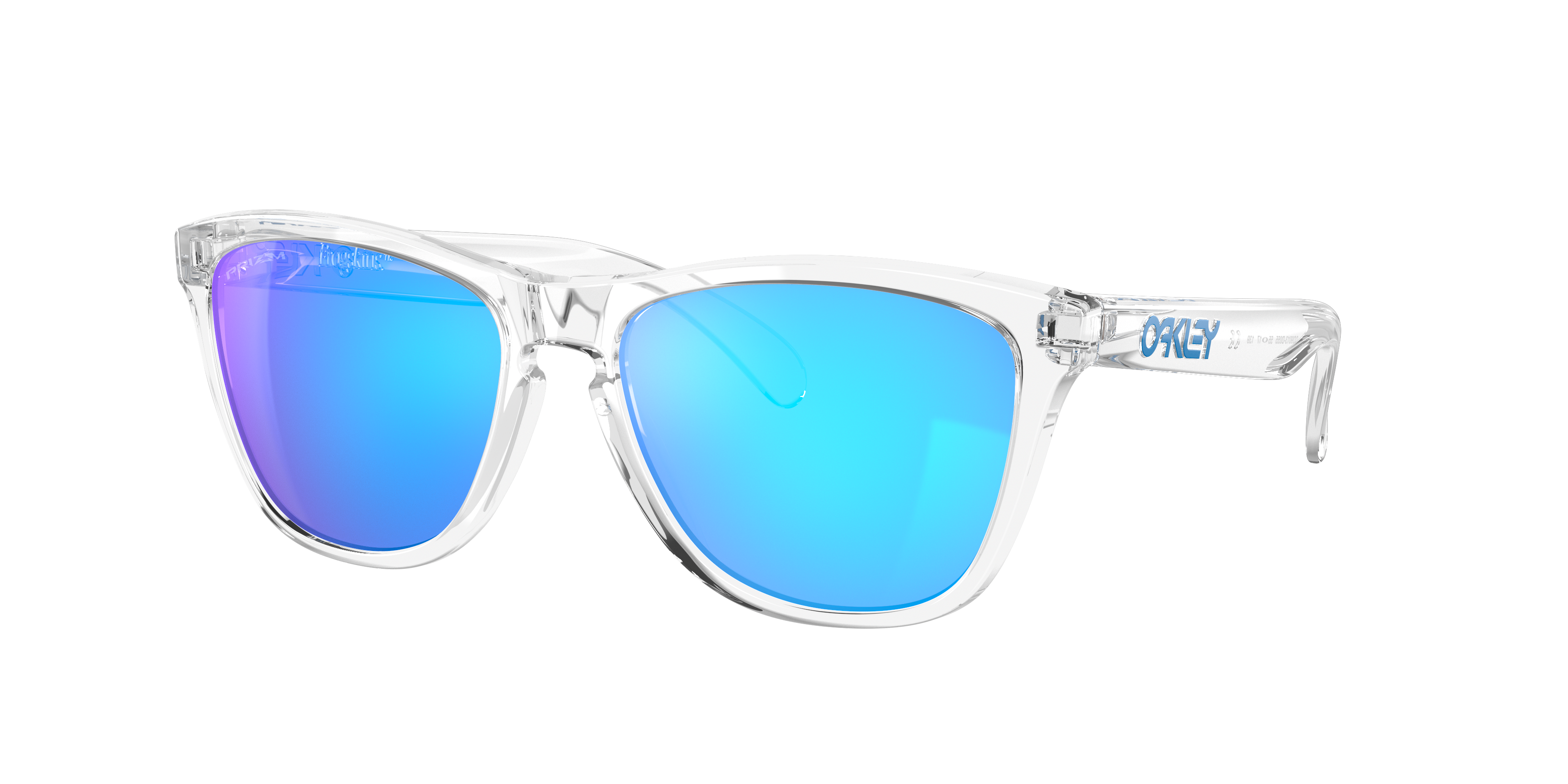 Oakley Frogskins™ XL (55 - 17) with Blue lenses and Transparent