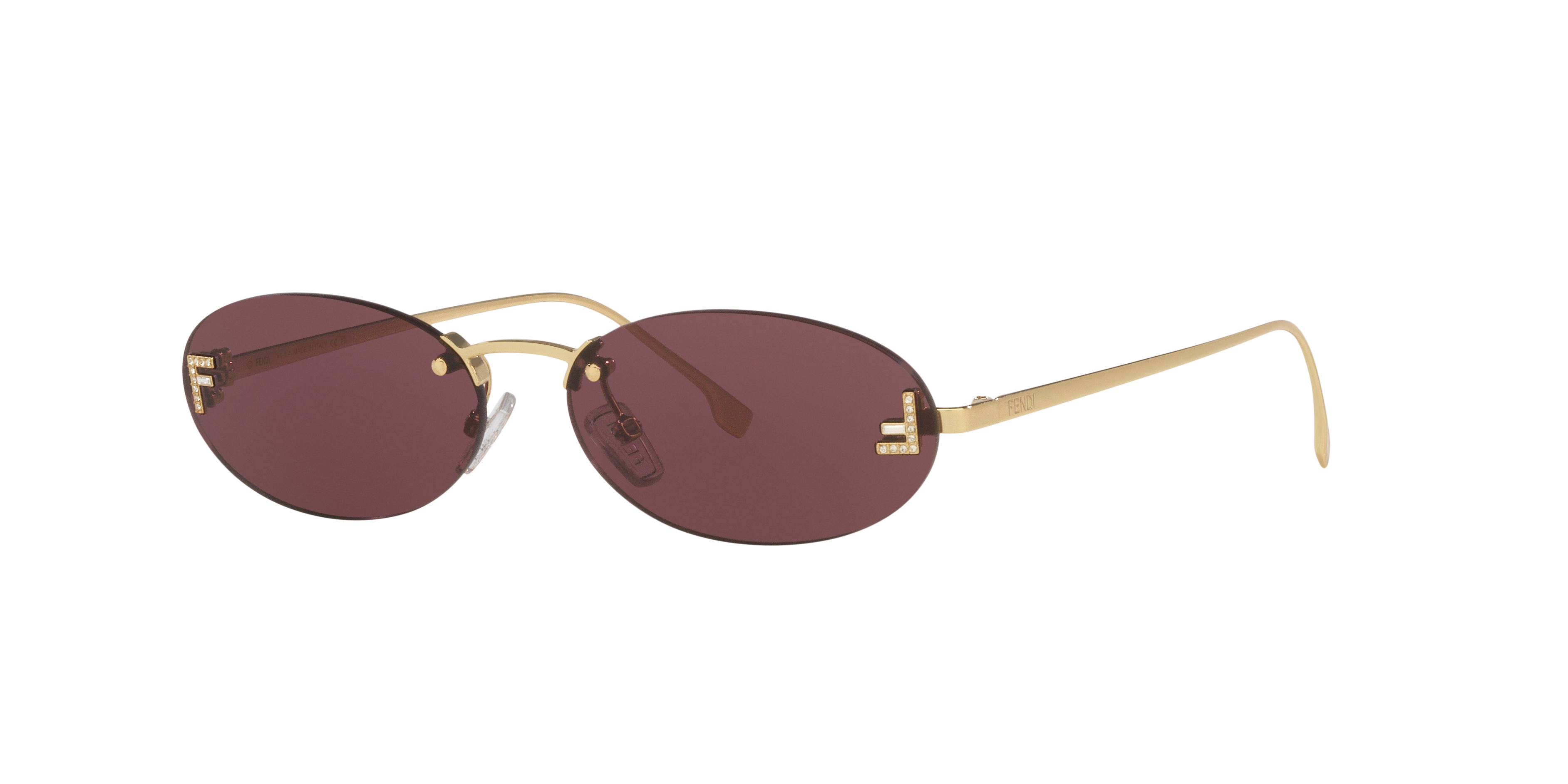 Fendi Fe4075Us XS (54 - 15) with Violet lenses and Gold frame