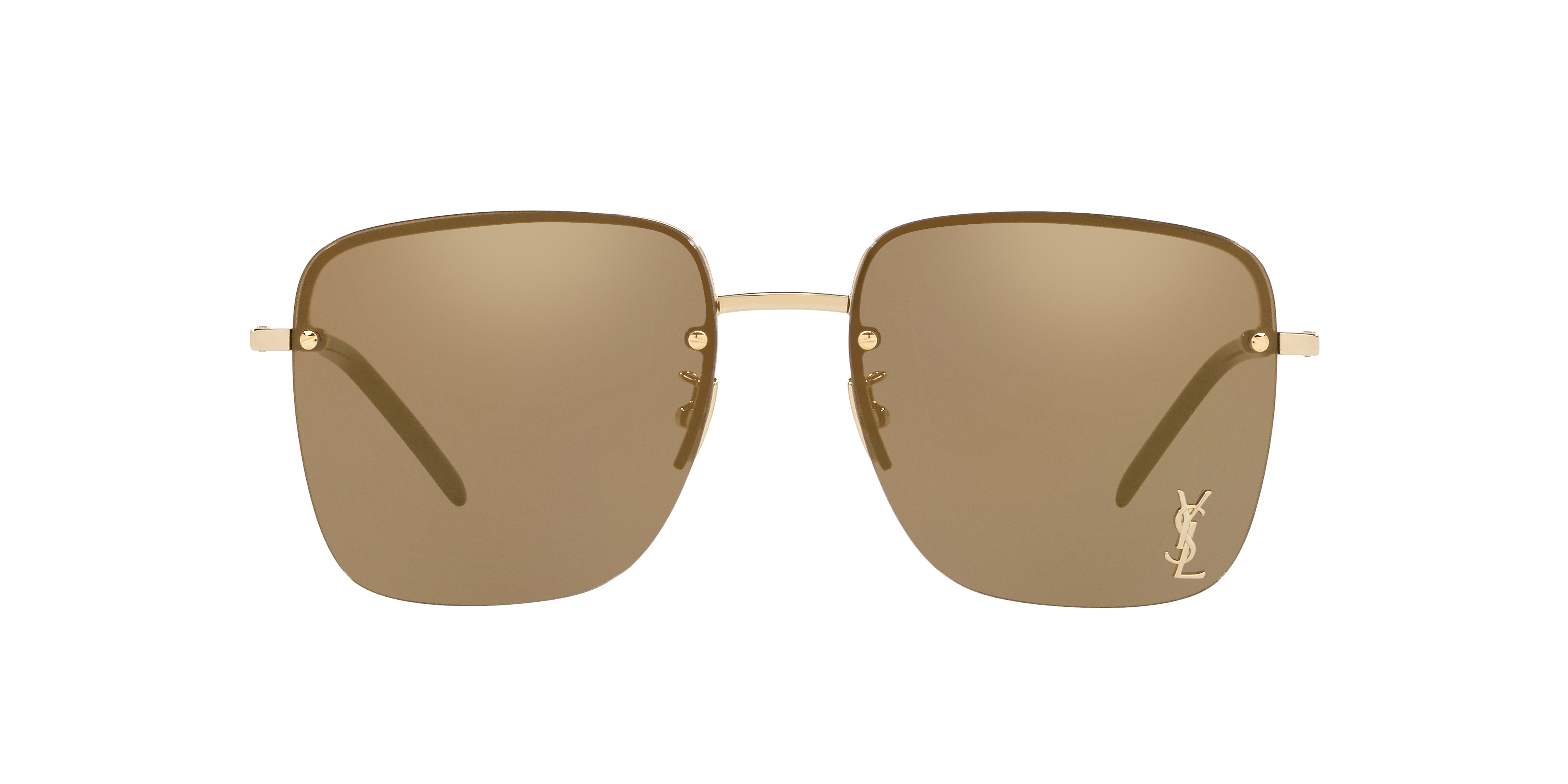 Saint Laurent SL 312 M-006 XL (58 - 17) with Brown lenses and Gold