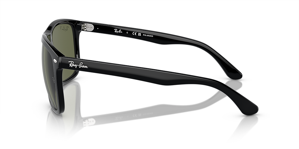 Ray-Ban Boyfriend Two L (57 - 18) with Green lenses and Black
