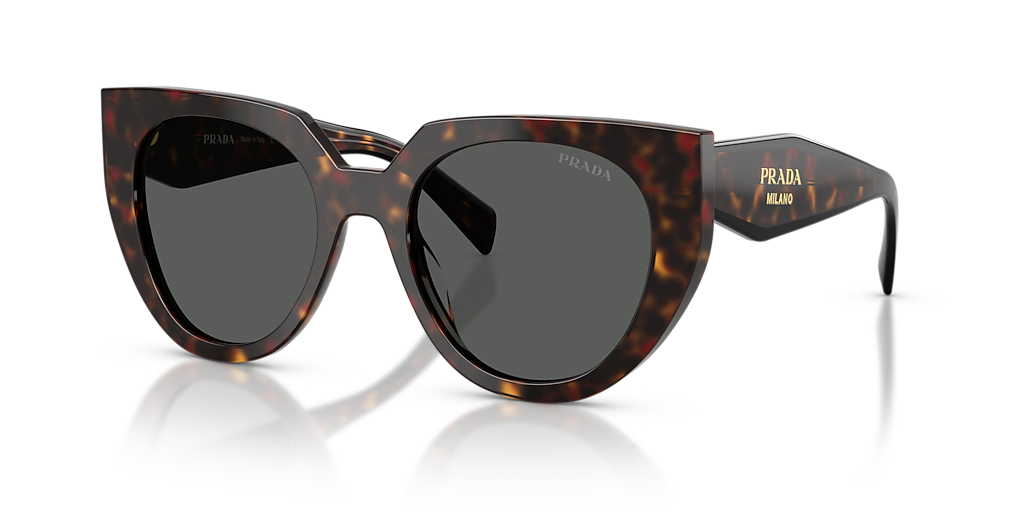 PRADA ブラウン キャットアイ サングラス ケース付き Prada PR 14WS M (52 - 20) with Grey lenses and Tortoise frame