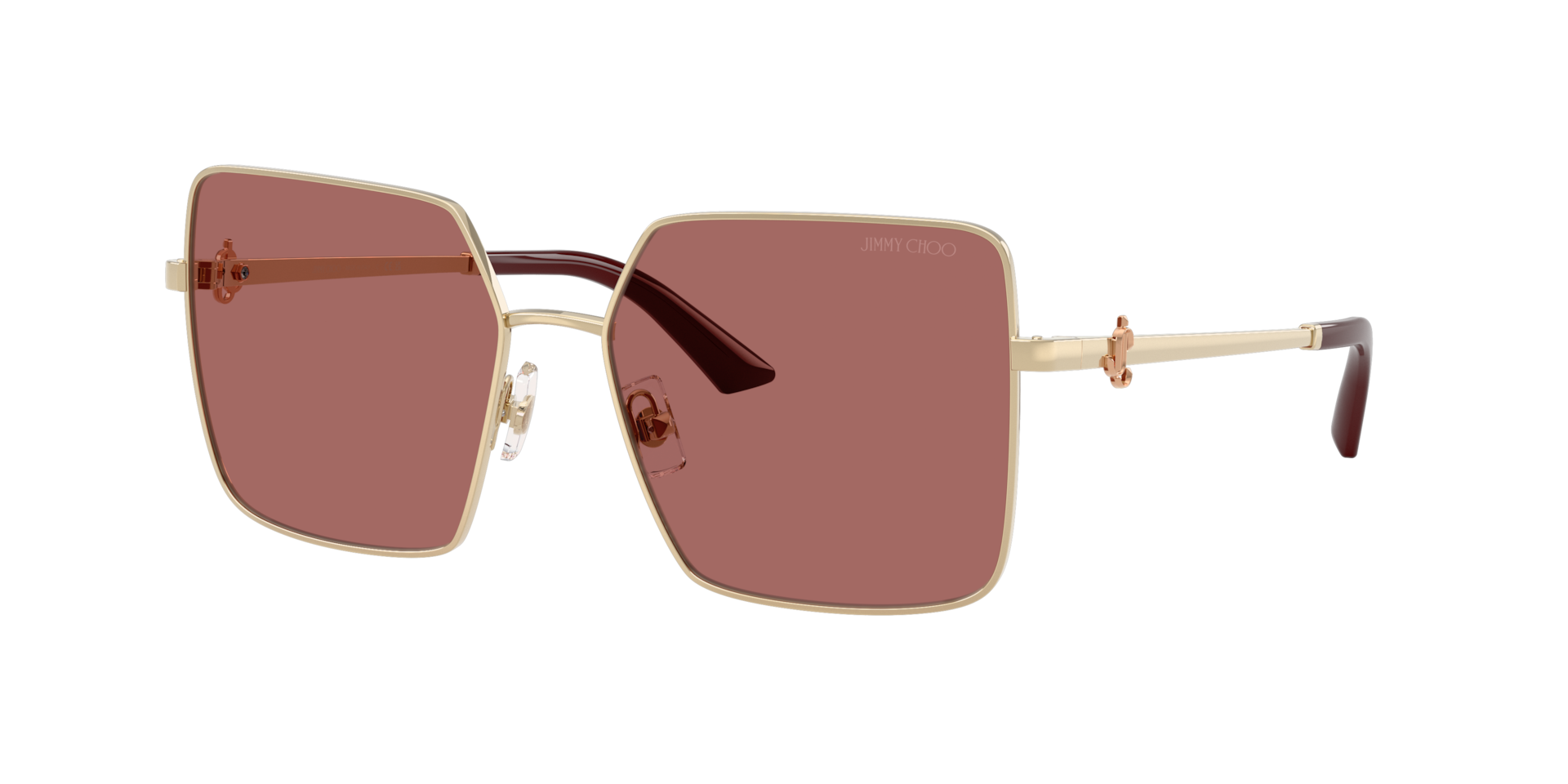 Jimmy Choo Frau Sunglass JC4031B - Rahmenfarbe: Hellgold, Linsenfarbe: Dunkelviolett