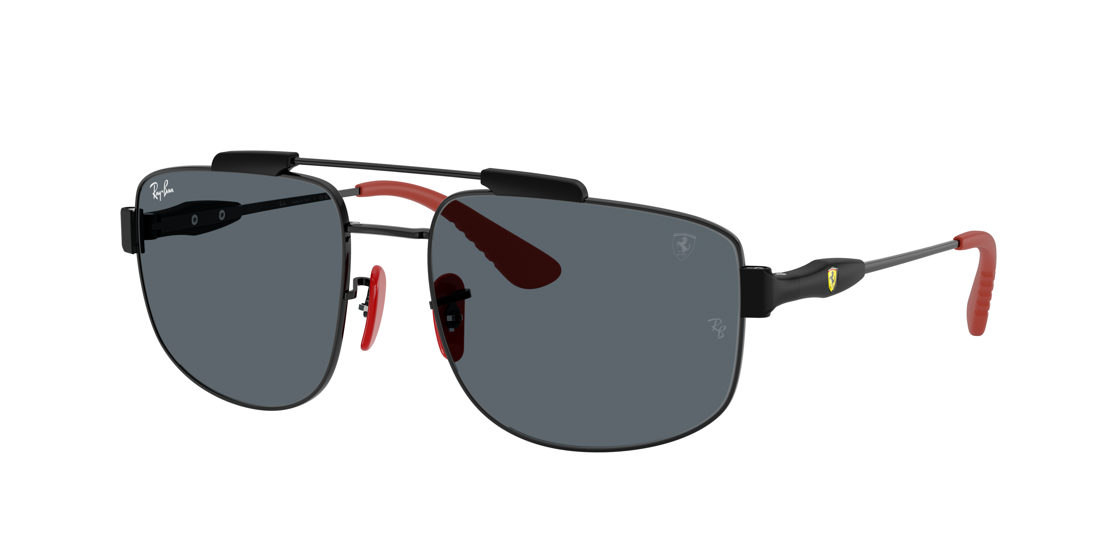 Ray-Ban Unisex Sunglass RB3789M Scuderia Ferrari Collection -  Frame color: Black, Lens color: Blue
