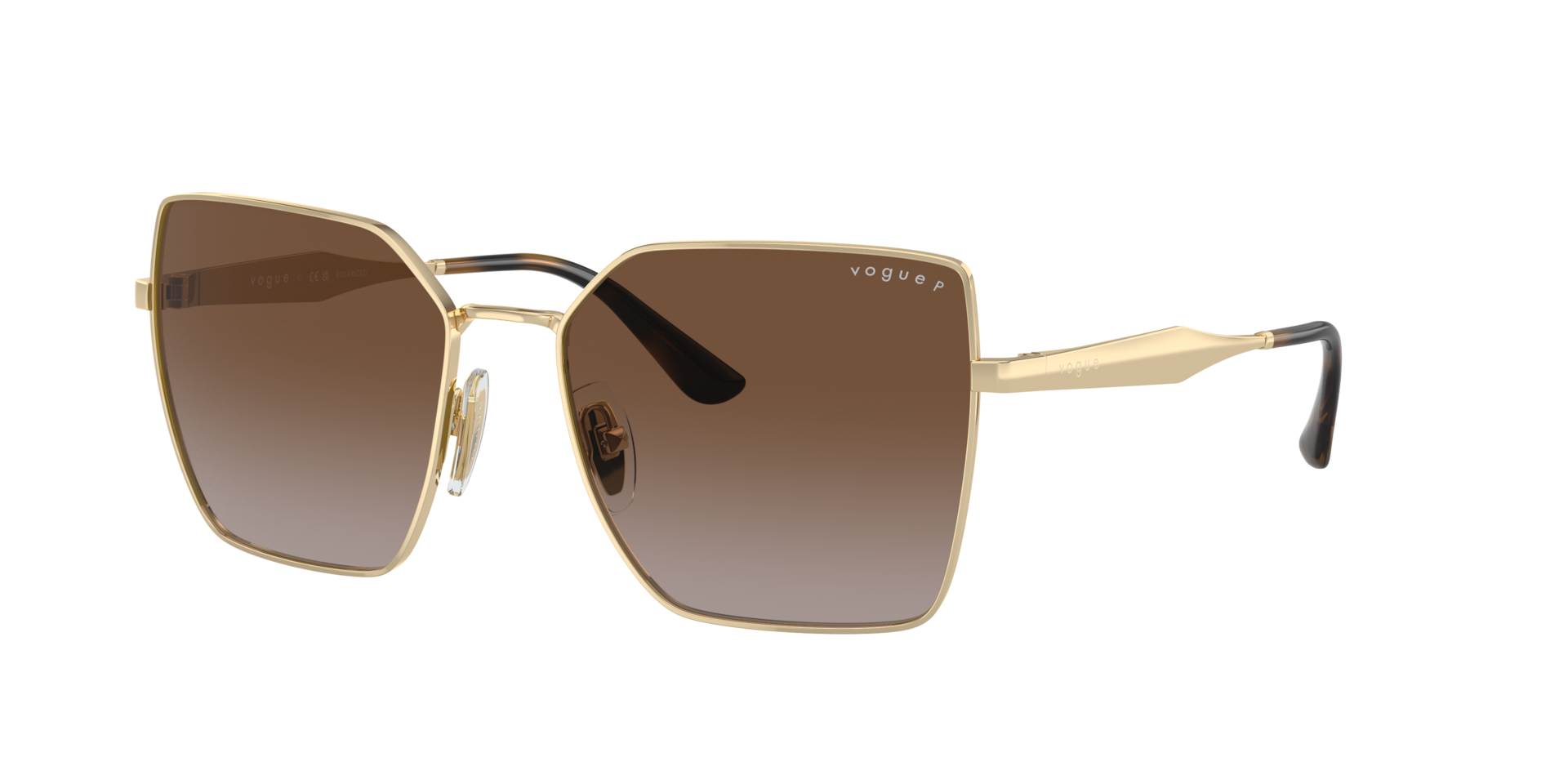 Vogue Eyewear Woman Sunglass VO4284S -  Frame color: Pale Gold, Lens color: Gradient Brown Polarized