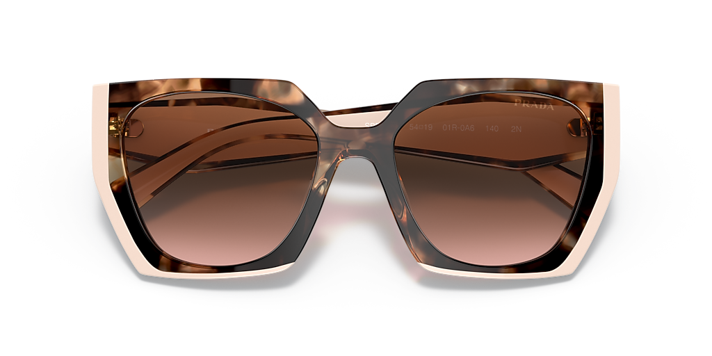 Prada PR 15WS M (54 - 19) with Brown lenses and Tortoise frame